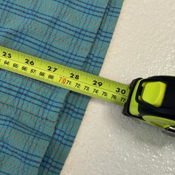 Patagonia Puckerware Button Up Shirt Mens Small Blue Plaid Seersucker - Picture 7 of 10